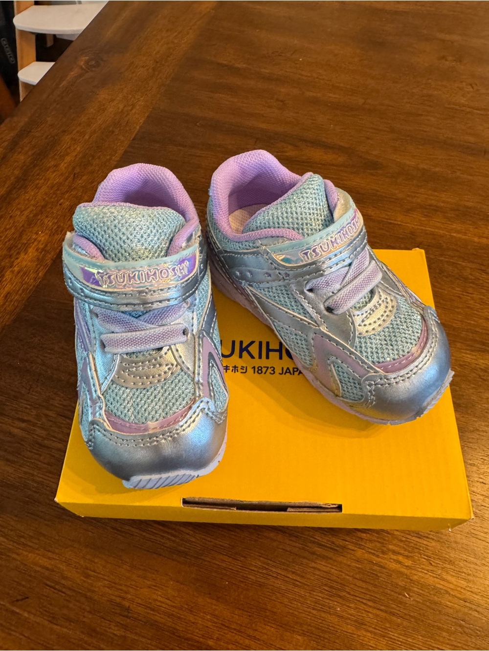 Tsukihoshi Kids Iridescent Blue & Lavender Sneakers